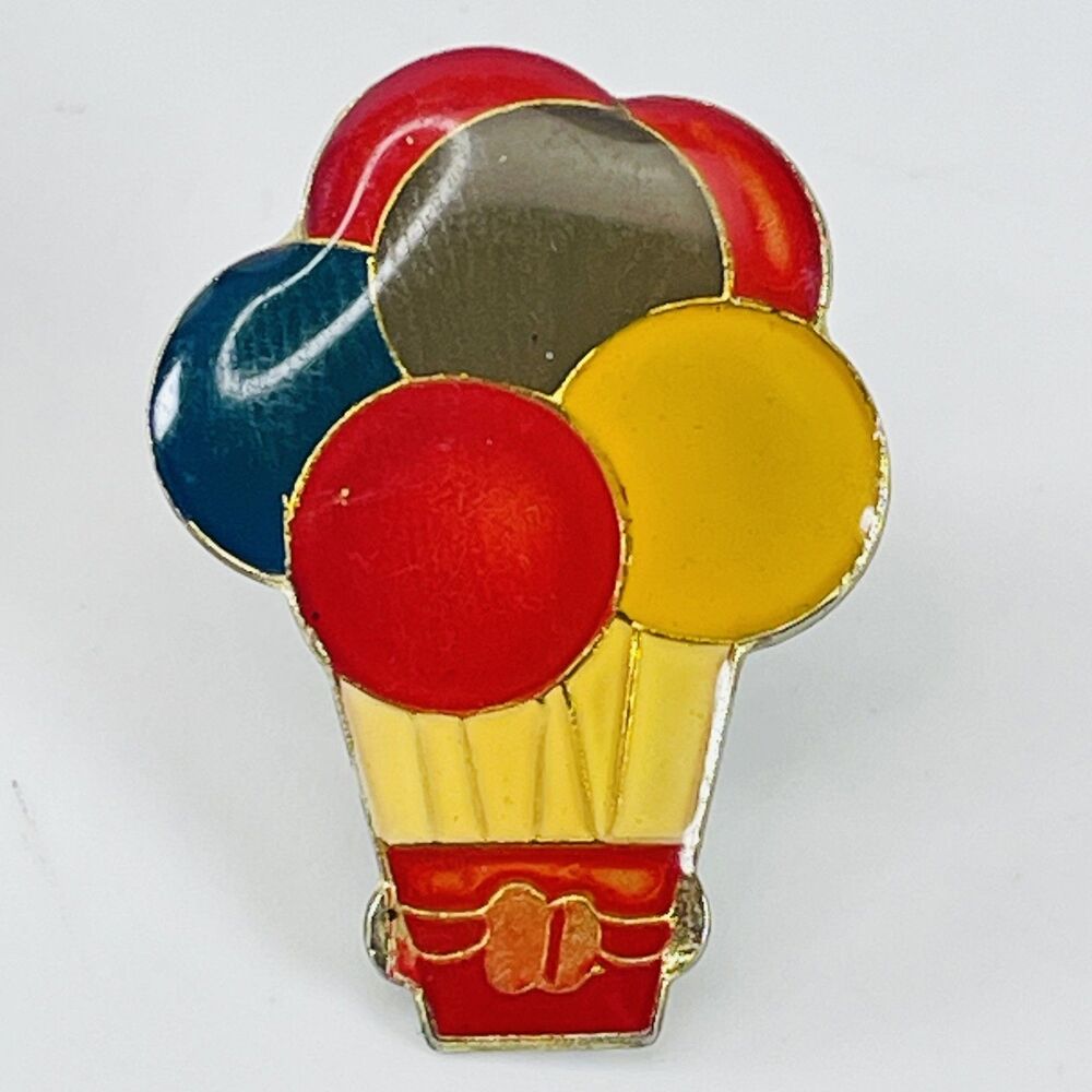Vintage Colorful Balloons Enamel Pin Pinback Brooch Collectible Gift